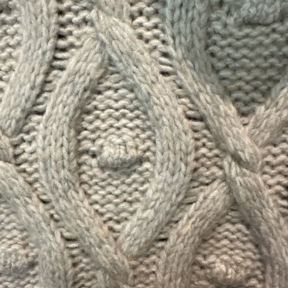Women’s Sincerely Jules Cableknit Sleeveless Turtleneck Sweater Beige Small - Picture 5 of 6